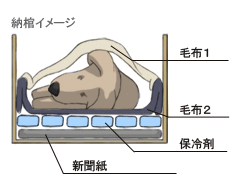 ペット葬儀 納棺イメージ